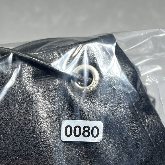 Prada Skirt Womens Size 44 Black Pencil Leather Belted Made In Italy - Picture 14 of 14